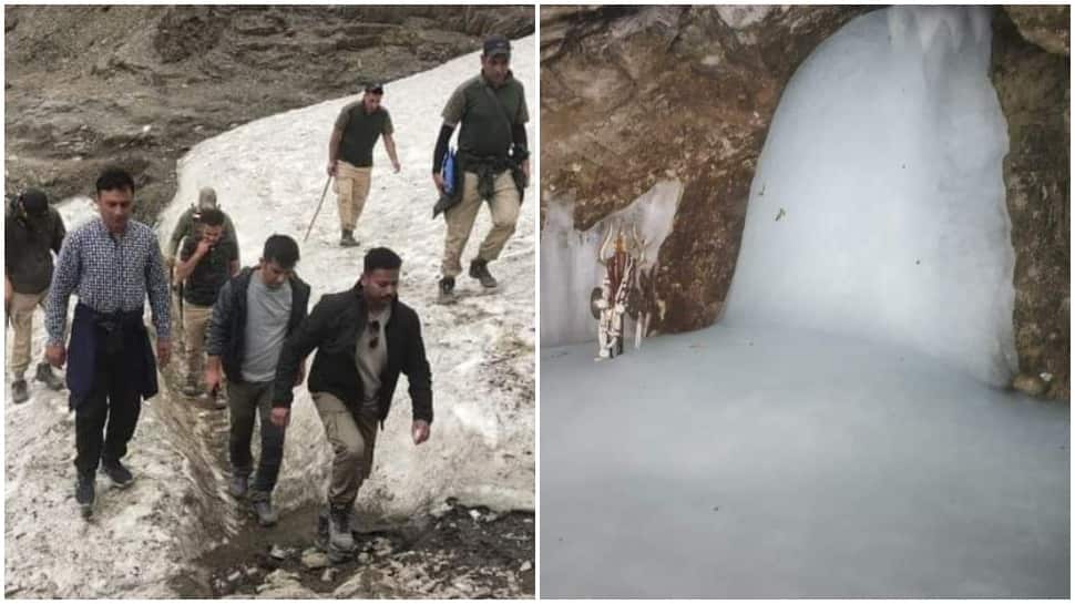 Amarnath Yatra 2022: Police team visits holy cave to check security arrangements thumbnail