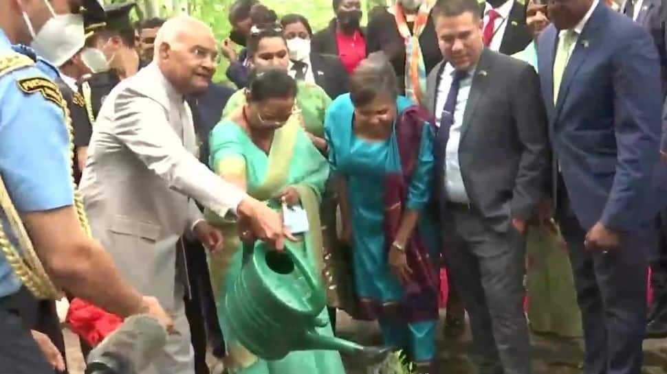 President Ramnath Kovind inaugurates &#039;India-Jamaica Friendship Garden&#039; in Kingston; check pics