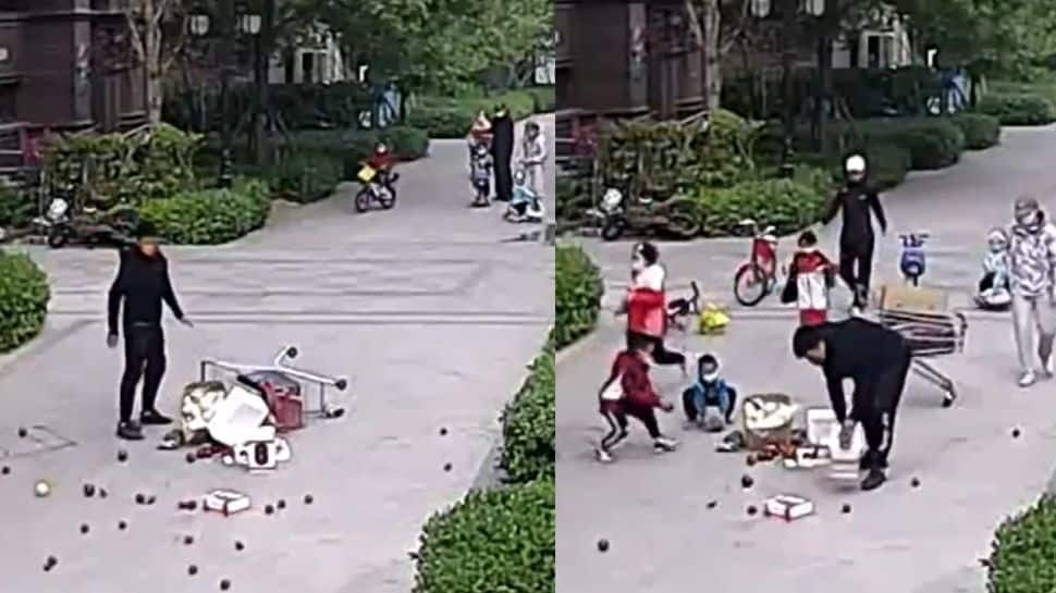 WATCH: Adorable video of children helping stranger who drops fruits on China's street