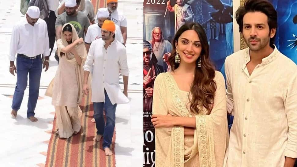 Kartik Aaryan, Kiara Advani seek blessings at Bangla Sahib Gurudwara ahead of &#039;Bhool Bhulaiyaa 2&#039; release