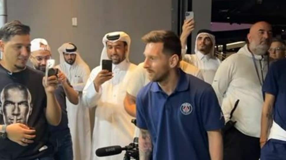 WATCH: Lionel Messi DENIED goal by cardboard goalkeeper in Qatar