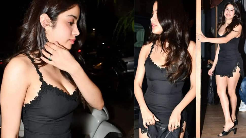 Janhvi Kapoor gets mercilessly TROLLED for wearing short black dress, netizens ask &#039;why always in nightwear?&#039;