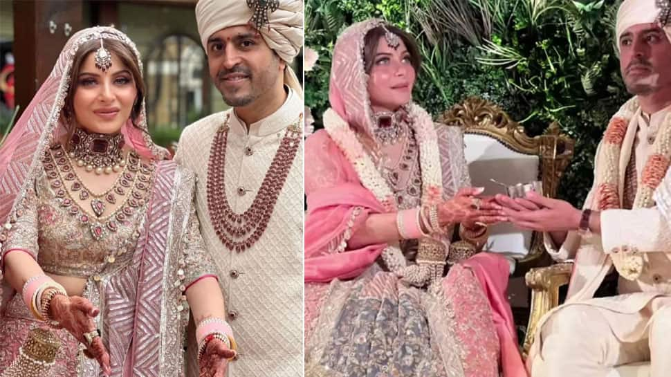 Singer Kanika Kapoor marries NRI beau Gautam in London, bride and groom look breathtaking in pastels - Watch