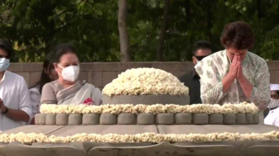 Rajiv Gandhi 31st death anniversary: Congress leaders Sonia, Priyanka, Rahul Gandhi pay homage to former PM