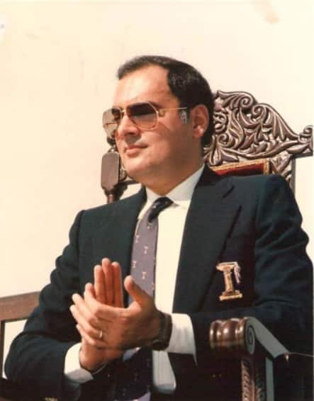 Rajiv Gandhi entered public life in 1983