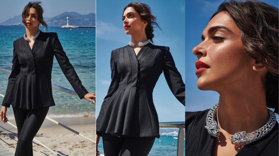 Deepika Padukone means business in a black suit