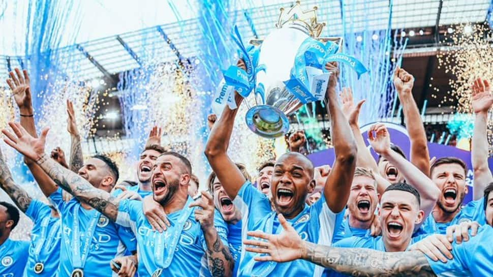 Pep Guardiola's Manchester City beat Aston Villa 3-2 to win Premier League title