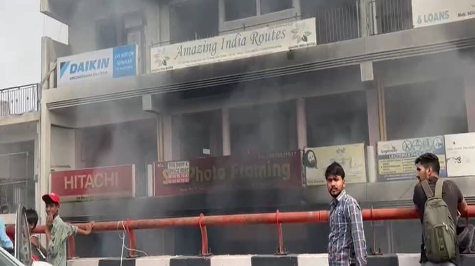 Noida: Fire breaks out at Hansraj Tower in Nithari, rescue works on