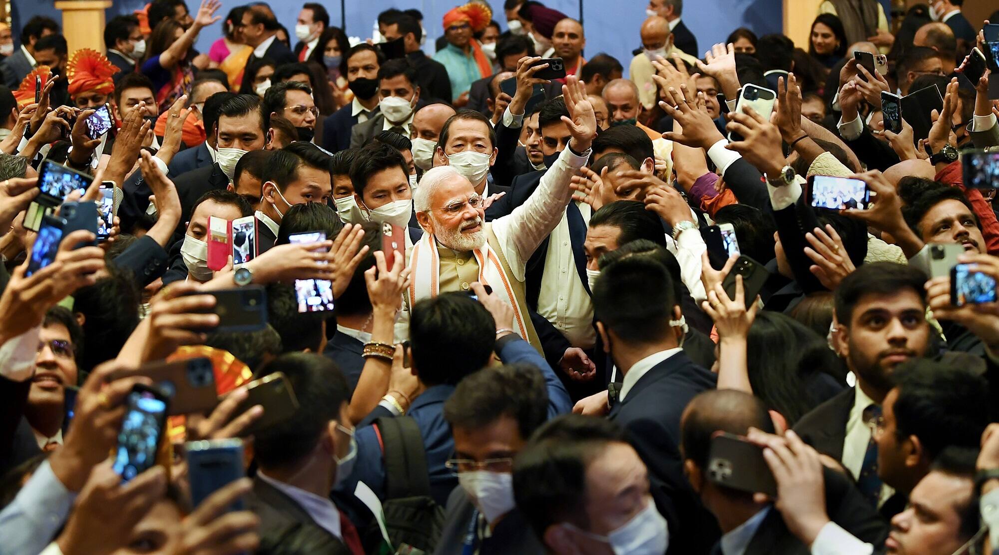 'Jai Shri Ram' in Tokyo: PM Modi receives grand welcome from Indians in Japan- WATCH