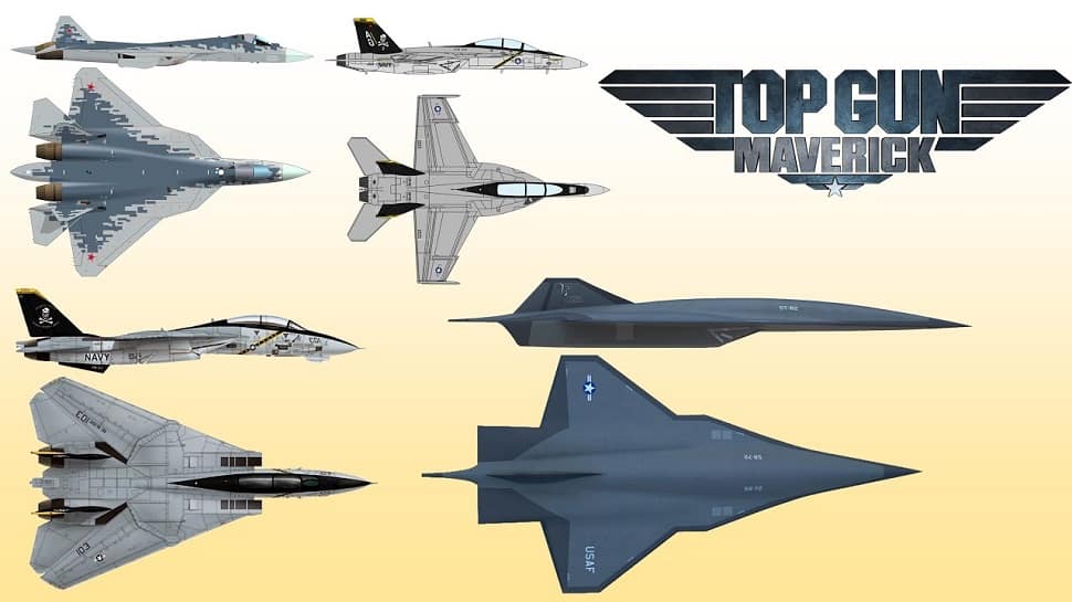 Fighter Jet Planes Top View