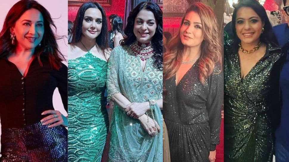 Bollywood Queens Of 90s Rock Karan Johars Glittering 50th Birthday Bash Pics News Zee News 