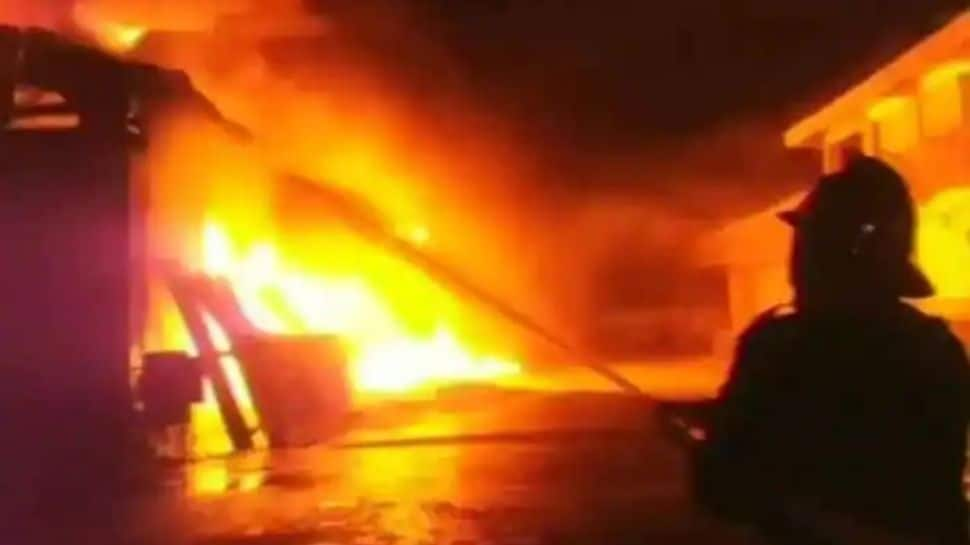 Fire breaks out in parking lot of building in Dwarka; 5 sustain minor burn injuries, 52 safely evacuated