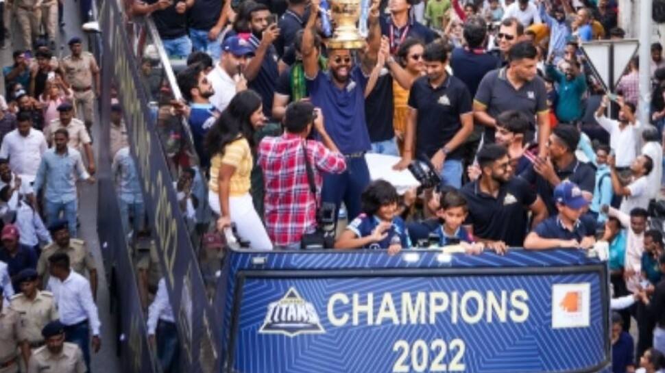 Gujarat Titans hold roadshow in Ahmedabad to celebrate IPL 2022 victory, see VIRAL pics