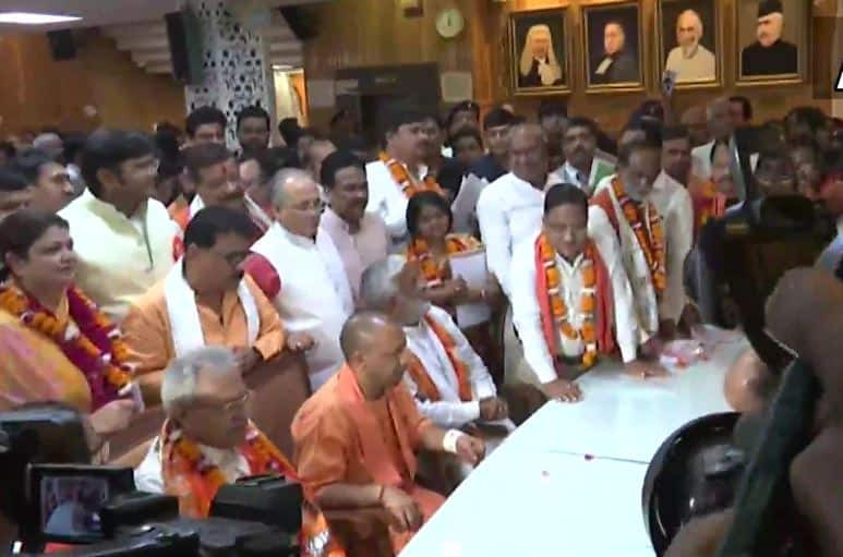 Rajya Sabha polls: 8 BJP candidates file nomination from Uttar Pradesh in presence of CM Yogi Adityanath