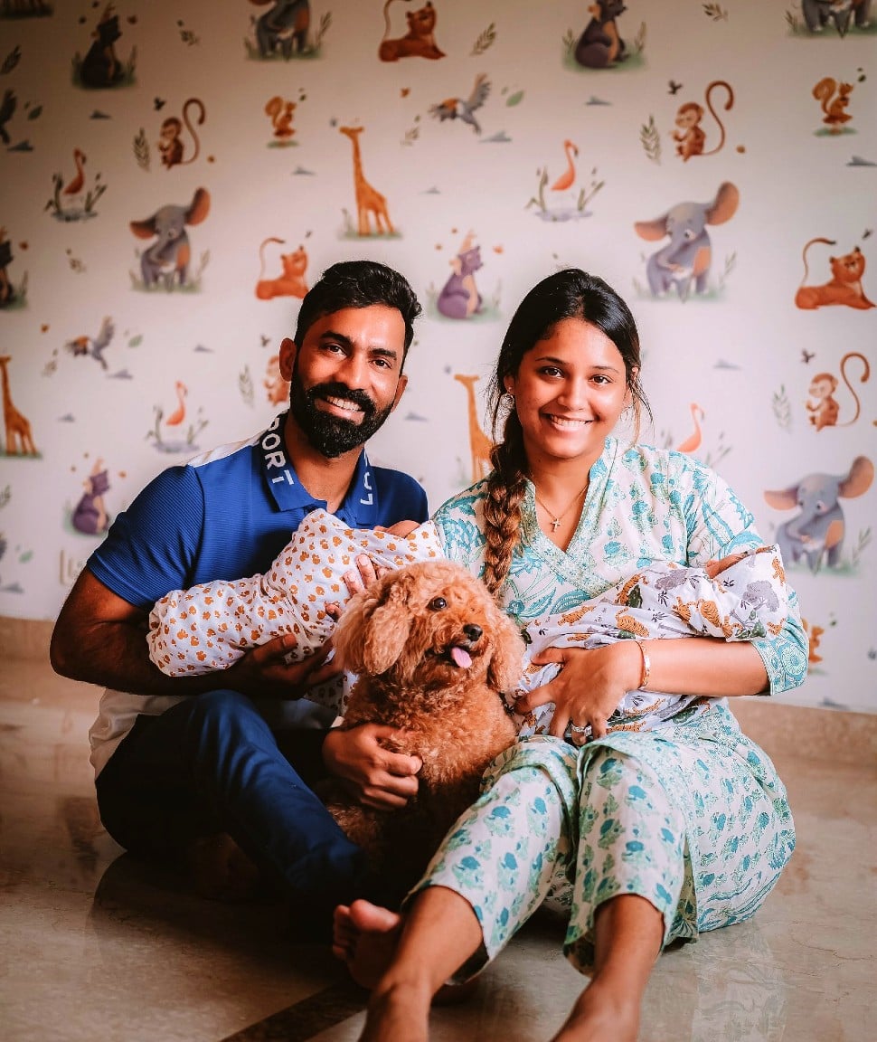 Dinesh Karthik and Dipika Pallikal also have an adorable poodle named Coco Chanel. (Source: Twitter)