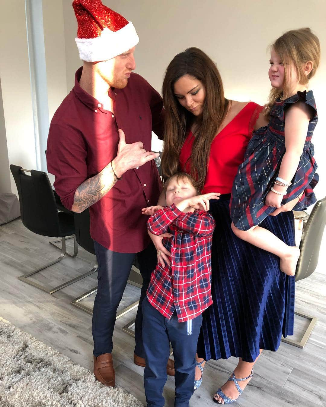 The Ben Stokes family photo