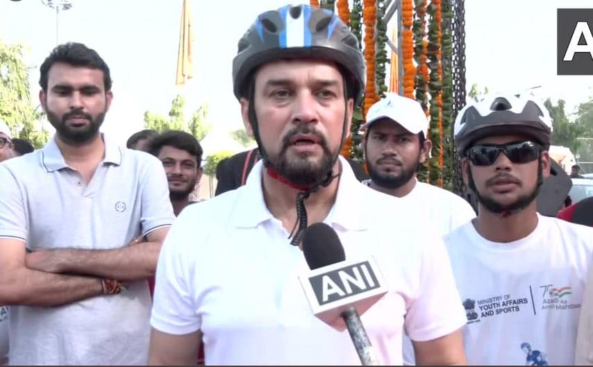 World Bicycle Day: Union Sports Minister Anurag Thakur launches nationwide &#039;Fit India Freedom Rider Cycle rally&#039; 