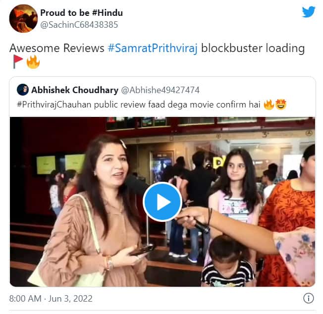 Samrat Prithviraj gets positive reviews!
