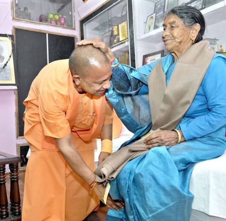 Yogi Adityanath and his mother