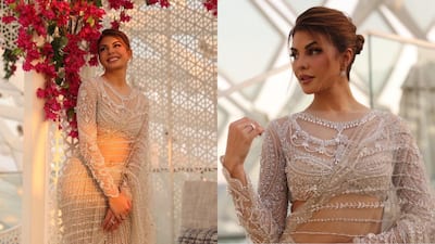 Jacqueline Fernandez looks ethereal in a sheer saree 