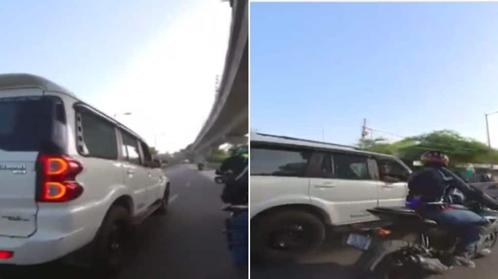 Delhi road rage: Scorpio driver who rammed into biker apprehended by cops Delhi road rage: Scorpio driver who rammed into biker apprehended by cops
