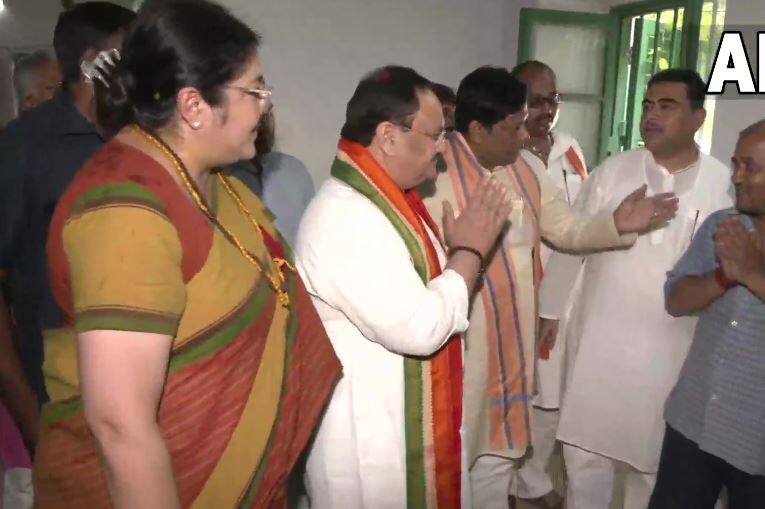 BJP chief JP Nadda arrives in West Bengal, visits Vande Mataram Bhavan in Chinsura-Hooghly