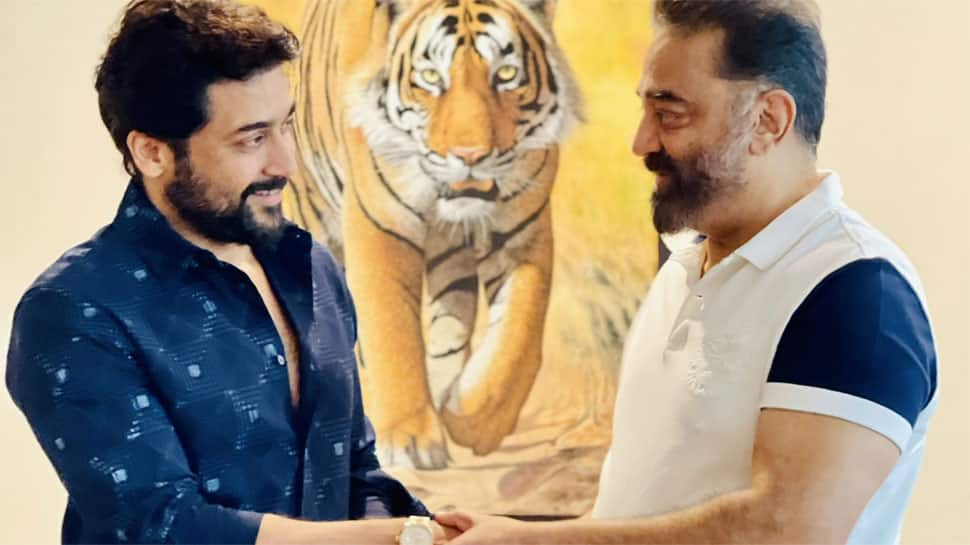 Kamal Haasan on gifting spree! After Lexus car to director, gives his own Rolex watch to Suriya for Vikram success