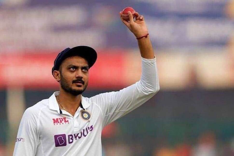 Team India all-rounder Axar Patel is three wickets away from completing 100 wickets across all formats in international cricket. (Source: Twitter)