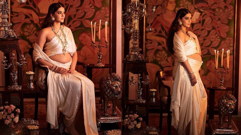 Sonam Kapoor looks regal in white attire