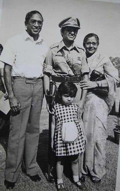 Kiran Bedi with her parents