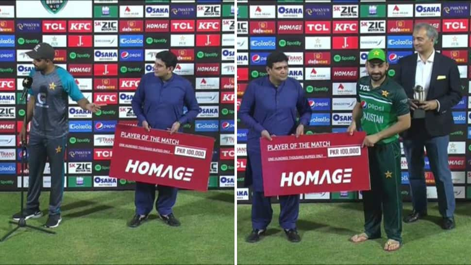 WATCH: Babar Azam wins hearts as he gifts player of the match award to Khushdil Shah