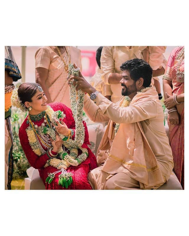 Nayanthara and Vignesh's jaimala ceremony