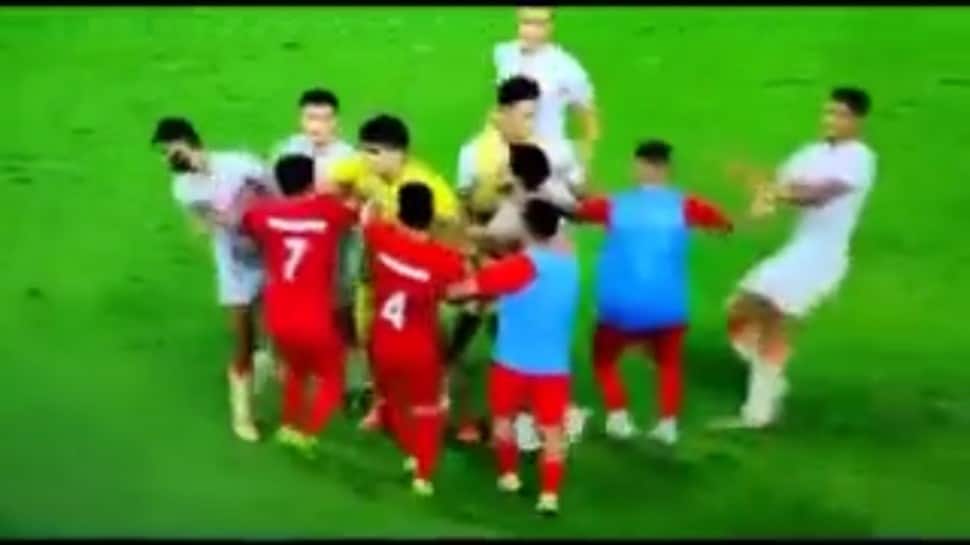 WATCH: India vs Afghanistan AFC Asian Cup qualifier match witnesses brawl after final whistle, goalkeeper Gurpreet Singh Sandhu punched