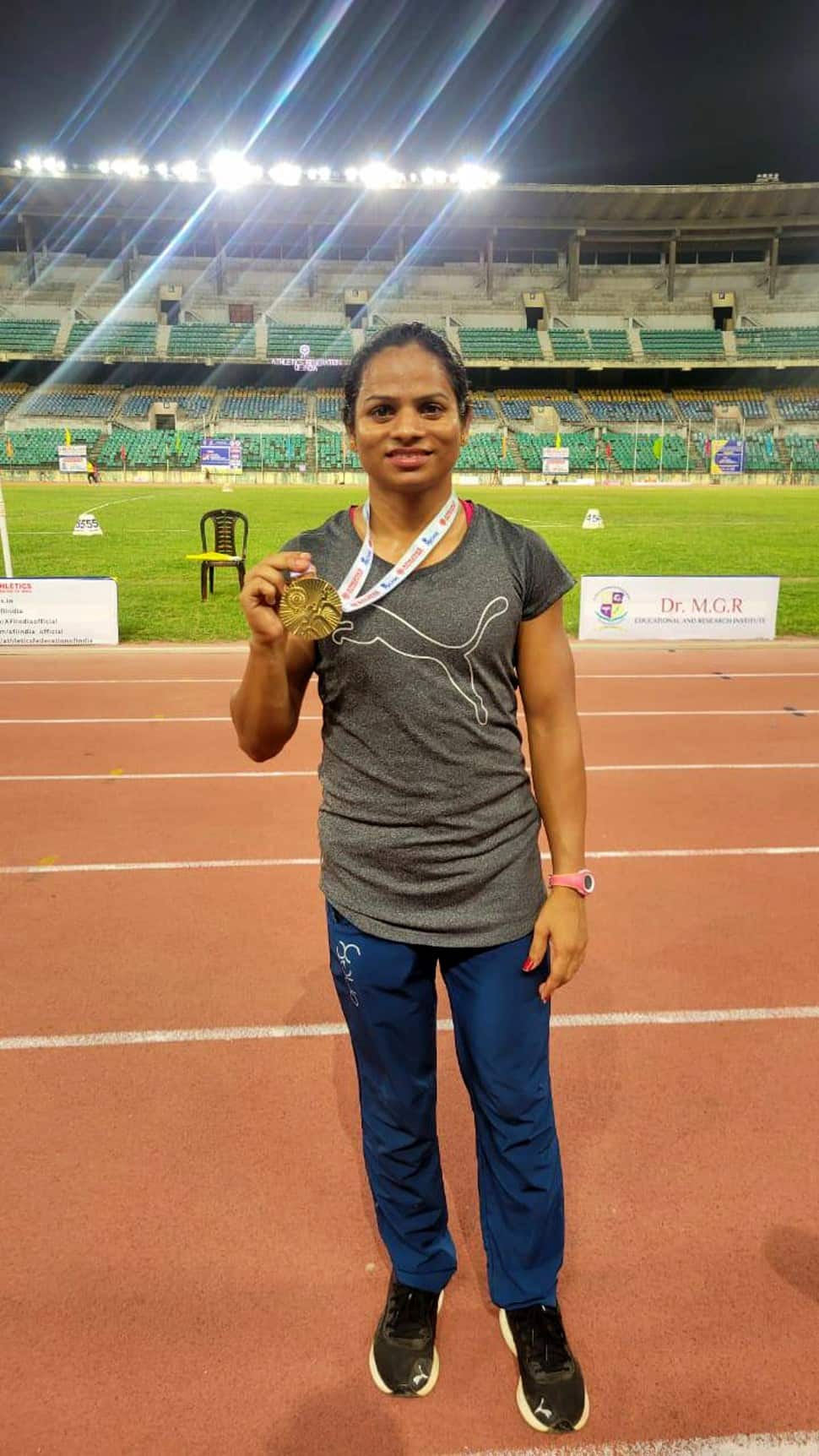 Sprinter Dutee Chand will be part of the 4x100m relay team along with Hima Das. (Source: Twitter)