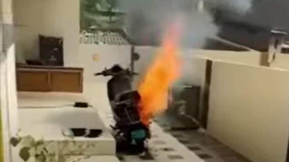 Pure EV electric scooter catches fire while charging, fourth such incident - Watch Video