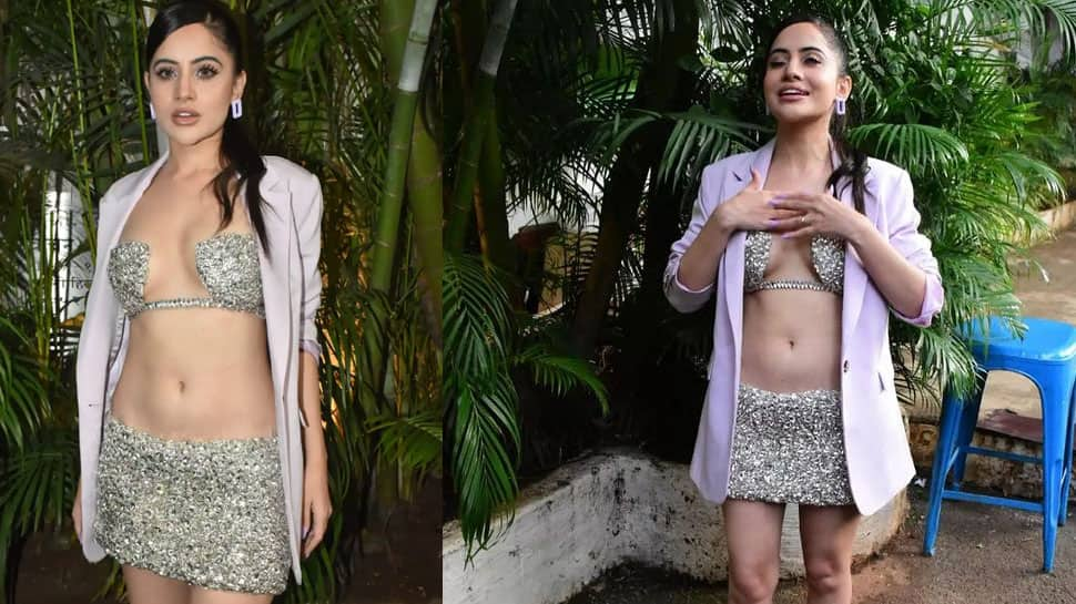 Urfi Javed wears a foil paper bralette with mini skirt, internet loses calm - Watch