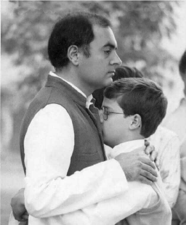 Rahul Gandhi with Rajiv Gandhi