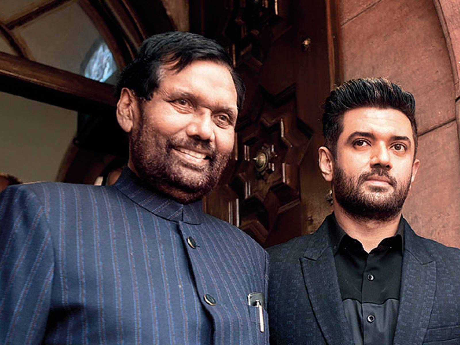 Chirag Kumar Paswan with Ram Vilas Paswan