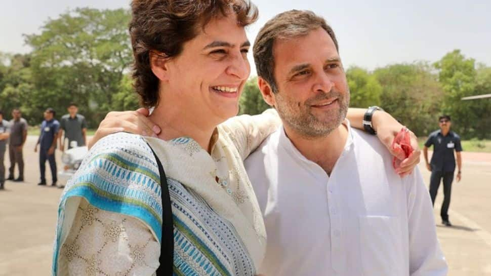 Rahul Gandhi with his sister Priyanka Gandhi Vadra 