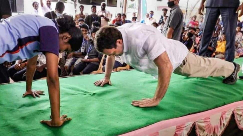 Rahul Gandhi takes up ‘push-up’ challenge