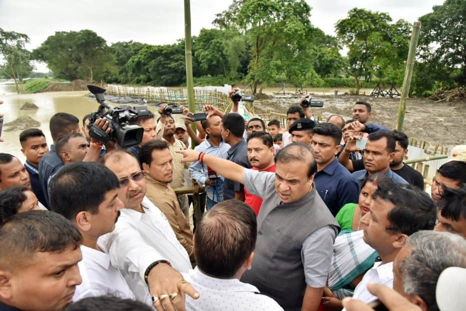 CM Himanta Biswa Sarma visited a few relief camps