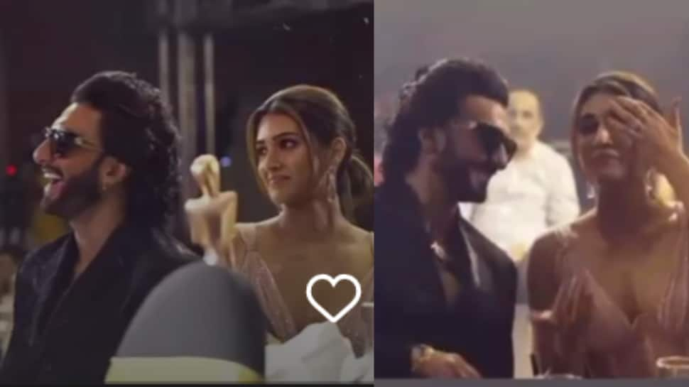 Netizens demand Ranveer Singh and Kriti Sanon to be cast together, after video of them laughing together goes viral