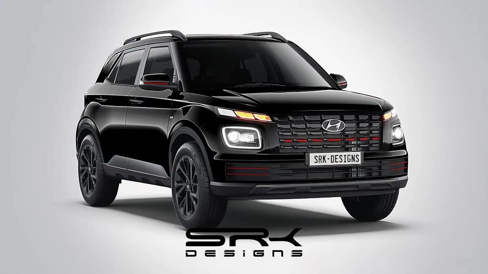 Hyundai Venue Knight Edition imagined via digital rendering, draws inspiration from Hyundai Creta