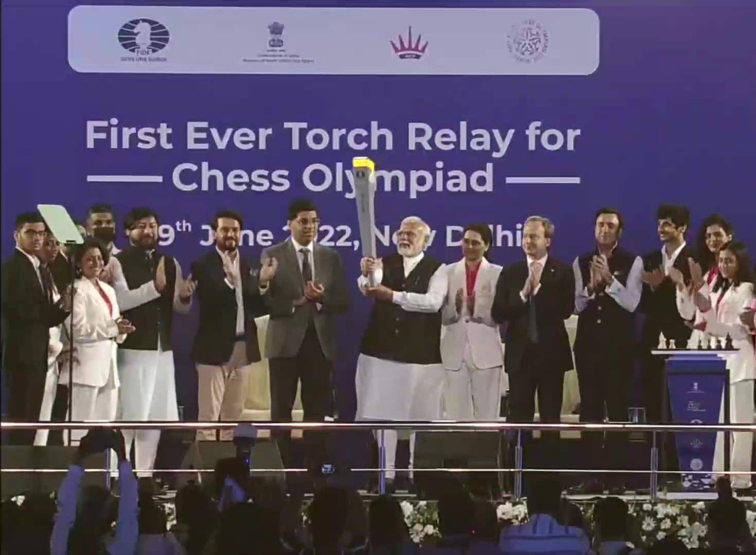 The Prime Minister Narendra Modi launched the historic torch relay