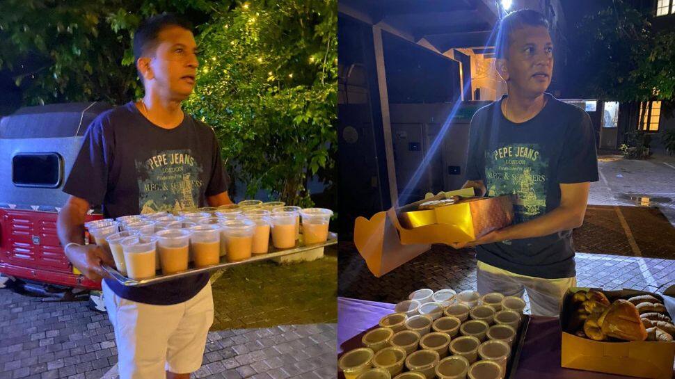 Former Sri Lanka cricketer Roshan Mahanama serves tea, buns to people amid severe fuel crisis in island nation