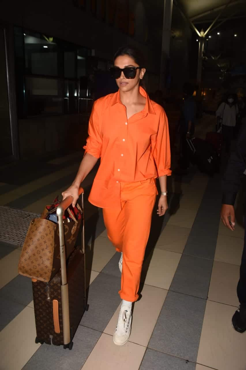 Deepika Padukone returns from Hyderabad