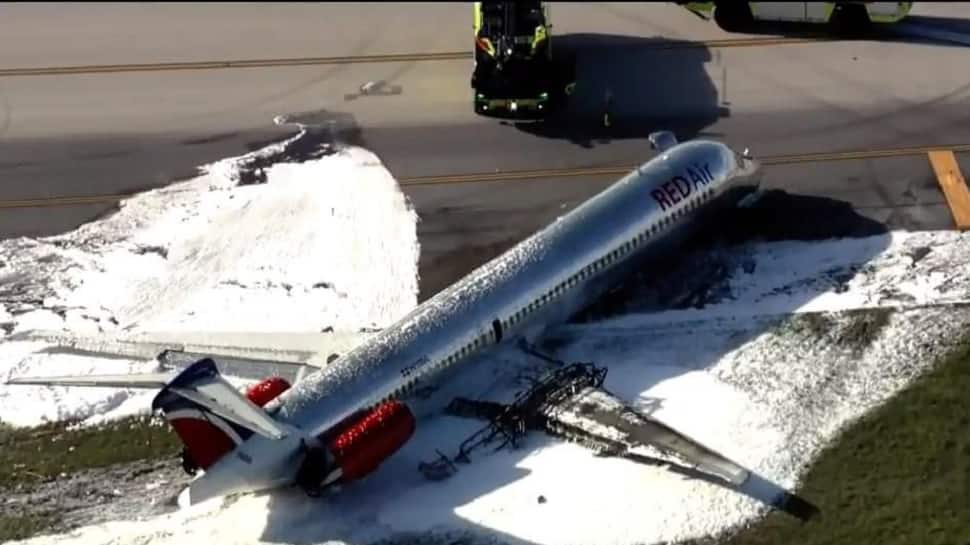 Miami plane crash: Narrow escape for 126 people as flight catches fire while landing at Airport - WATCH Video