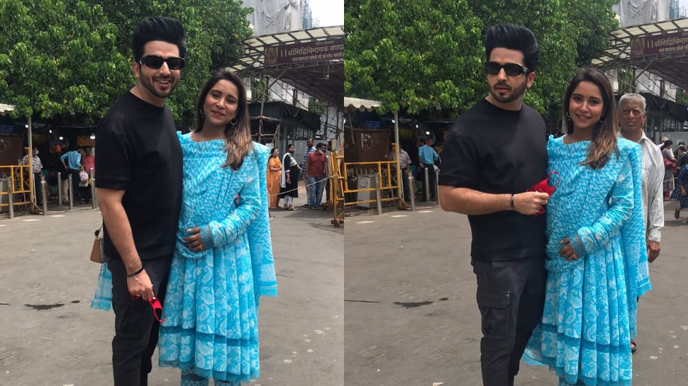 Dheeraj Dhoopar and wife Vinny Arora spotted at Siddhivinayak Temple