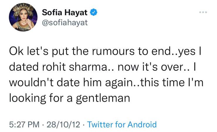 Sofia's update on the relationship and breakup