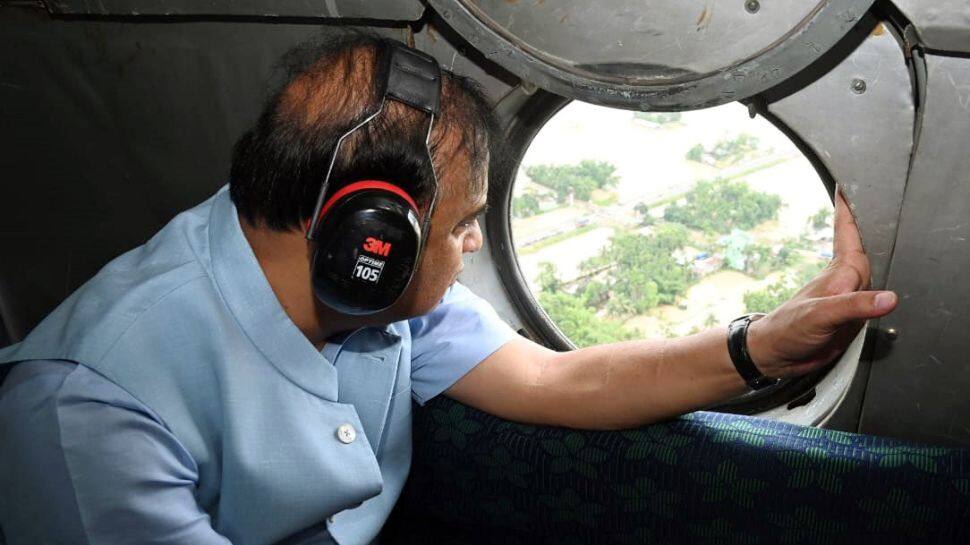 CM Sarma conducts aerial survey